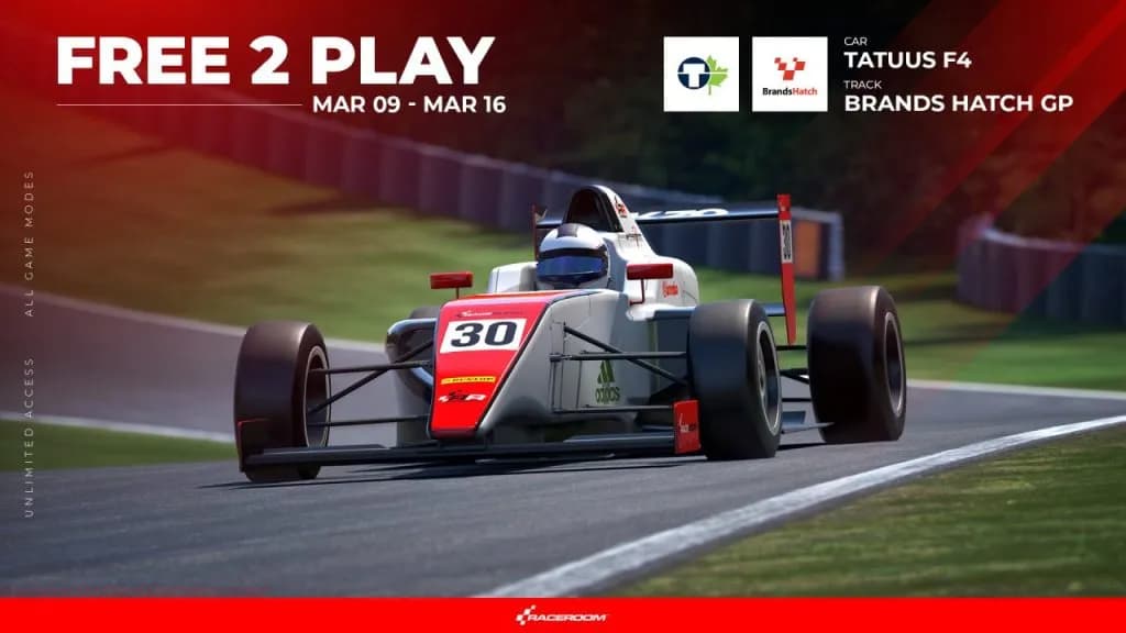 RaceRoom Offers Free Tatuus F4 This Week and Updates Ranked Races with Multiple Combos