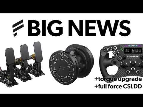Fanatec BIG NEWS! Free torque upgrade + Podium pedals + wheel hub