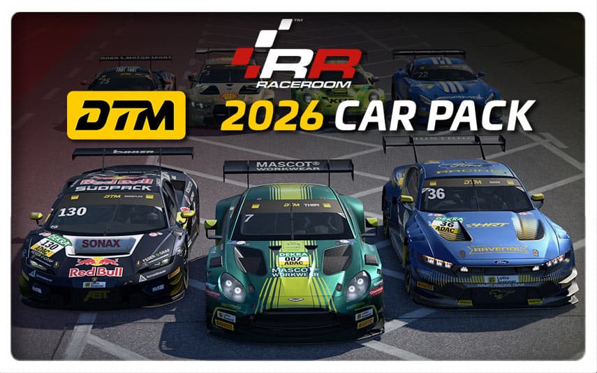 RaceRoom – DTM 2026 Car Pack Update – 4 New Models