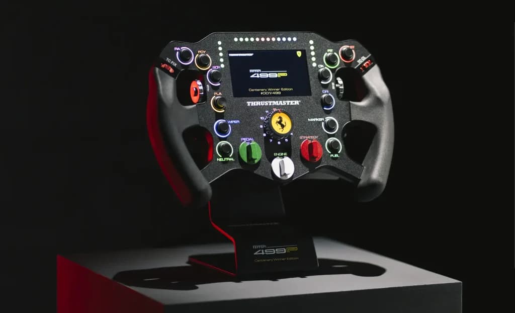 Thrustmaster reveals exclusive Ferrari 499P Hypercar sim wheel