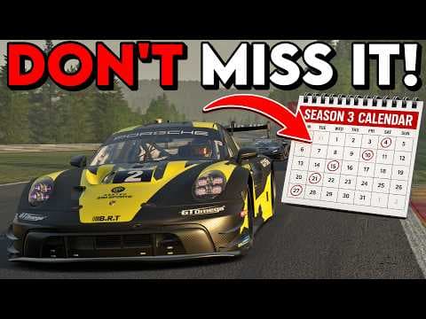 The Sports Car Races You Can't Miss In iRacing Season 3